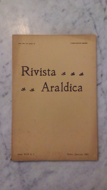 Rivista del collegio araldico. (rivista araldica) vintage gennaio 1951