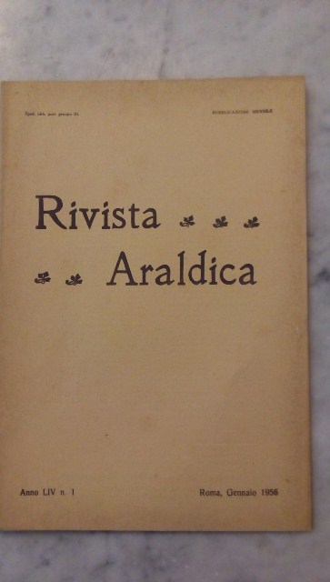 Rivista del collegio araldico. (rivista araldica) vintage gennaio 1956