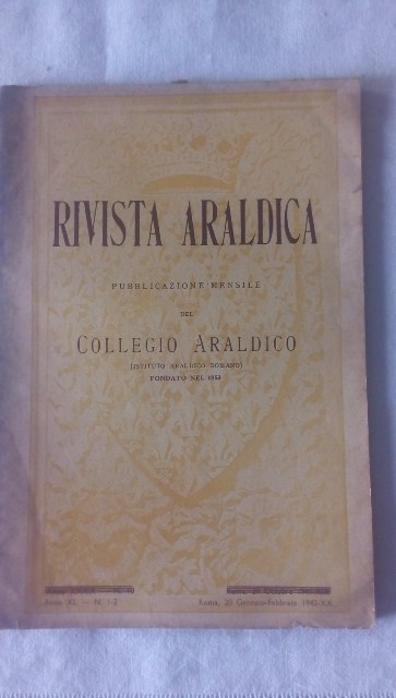 Rivista del collegio araldico. (rivista araldica) vintage gennaio e febbraio 1942