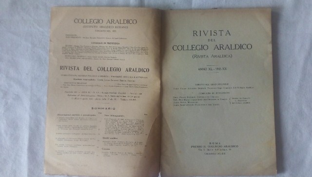 Rivista del collegio araldico. (rivista araldica) vintage gennaio e febbraio 1942