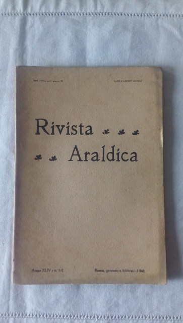 Rivista del collegio araldico. (rivista araldica) vintage gennaio e febbraio 1946