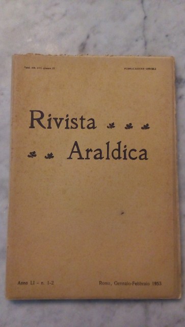 Rivista del collegio araldico. (rivista araldica) vintage gennaio-febbraio 1953