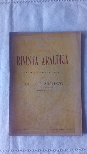 Rivista del collegio araldico. (rivista araldica) vintage giugno 1943