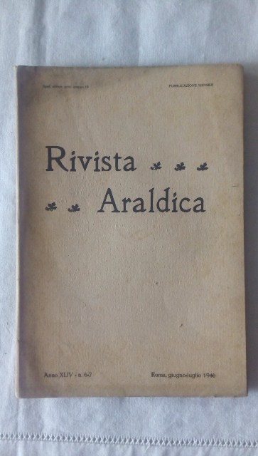 Rivista del collegio araldico. (rivista araldica) vintage giugno e luglio 1946