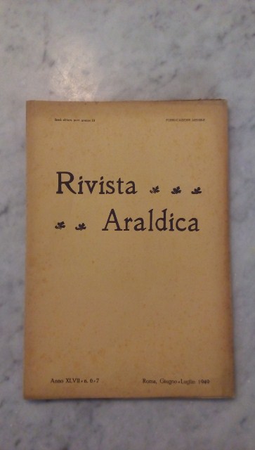 Rivista del collegio araldico. (rivista araldica) vintage giugno-luglio 1949