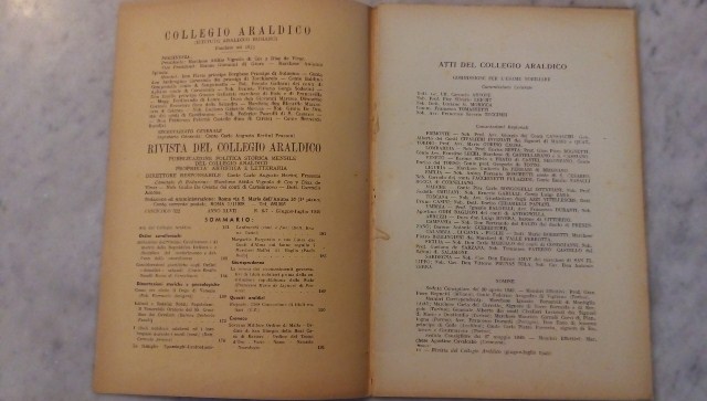 Rivista del collegio araldico. (rivista araldica) vintage giugno-luglio 1949