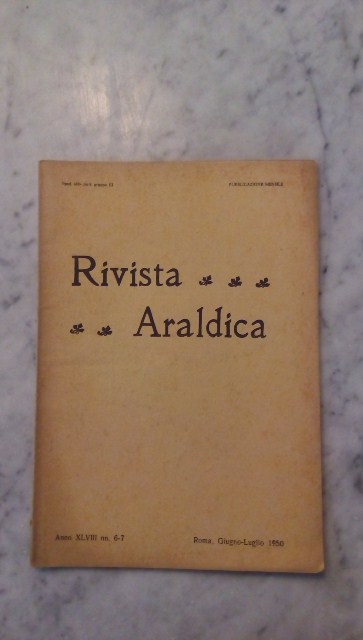 Rivista del collegio araldico. (rivista araldica) vintage giugno-luglio 1950