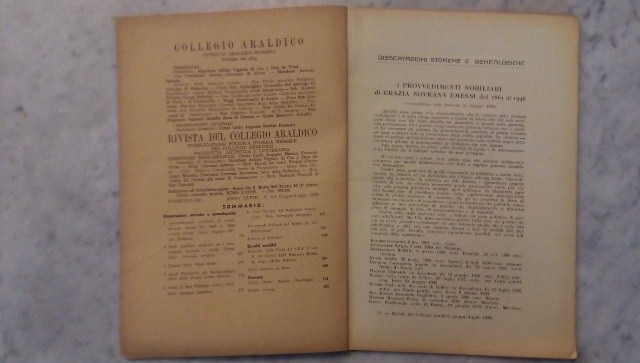 Rivista del collegio araldico. (rivista araldica) vintage giugno-luglio 1950