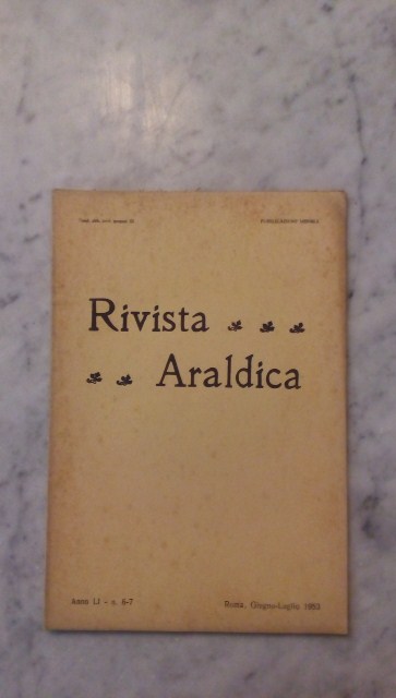 Rivista del collegio araldico. (rivista araldica) vintage giugno-luglio 1953