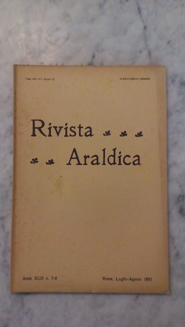 Rivista del collegio araldico. (rivista araldica) vintage luglio-agosto 1951