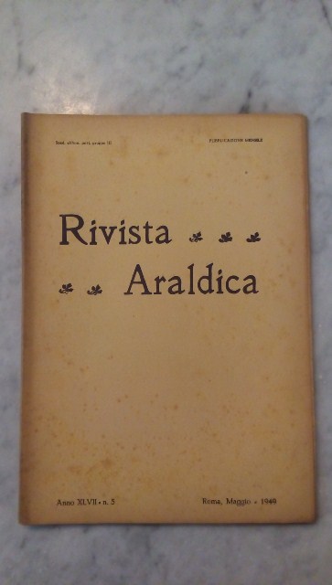 Rivista del collegio araldico. (rivista araldica) vintage maggio 1949