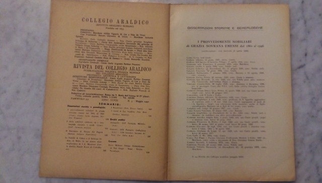 Rivista del collegio araldico. (rivista araldica) vintage maggio 1950