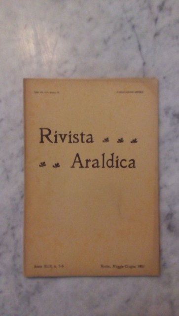 Rivista del collegio araldico. (rivista araldica) vintage maggio-giugno 1951