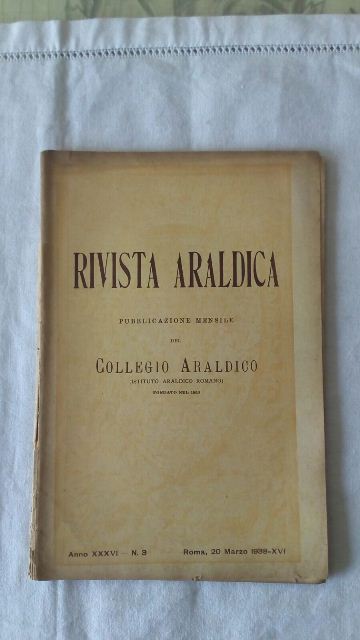Rivista del collegio araldico. (rivista araldica) vintage marzo 1938