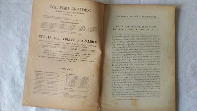 Rivista del collegio araldico. (rivista araldica) vintage marzo 1941