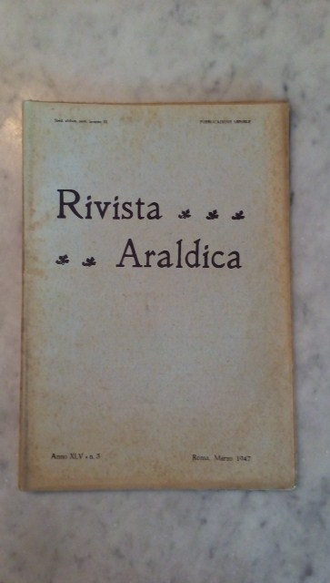 Rivista del collegio araldico. (rivista araldica) vintage marzo 1947