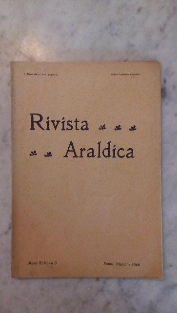 Rivista del collegio araldico. (rivista araldica) vintage marzo 1948