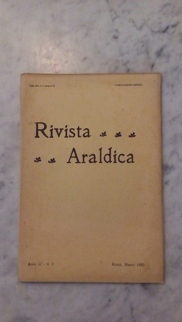 Rivista del collegio araldico. (rivista araldica) vintage marzo 1953