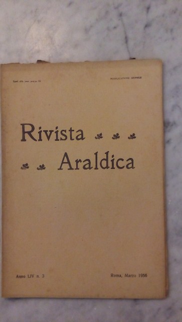 Rivista del collegio araldico. (rivista araldica) vintage marzo 1956