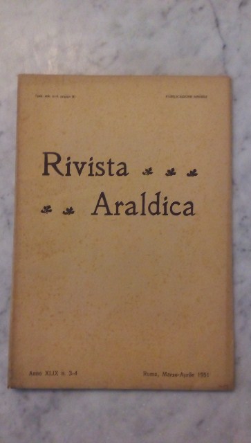 Rivista del collegio araldico. (rivista araldica) vintage marzo-aprile 1951