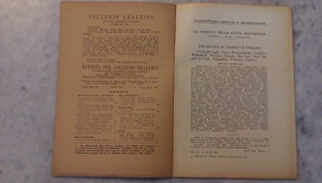 Rivista del collegio araldico. (rivista araldica) vintage marzo-aprile 1951