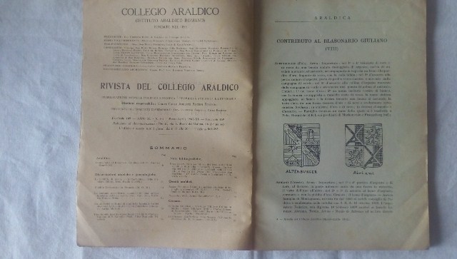 Rivista del collegio araldico. (rivista araldica) vintage marzo e aprile 1942