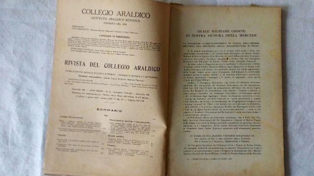 Rivista del collegio araldico. (rivista araldica) vintage novembre 1941