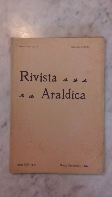 Rivista del collegio araldico. (rivista araldica) vintage novembre 1948