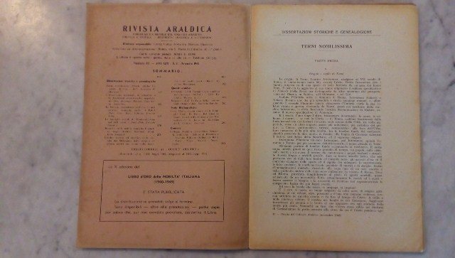 Rivista del collegio araldico. (rivista araldica) vintage novembre 1948