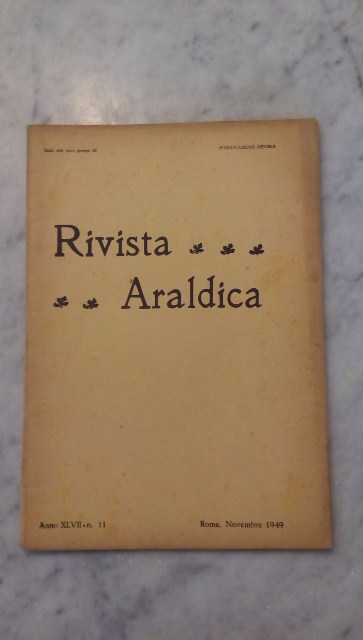 Rivista del collegio araldico. (rivista araldica) vintage novembre 1949