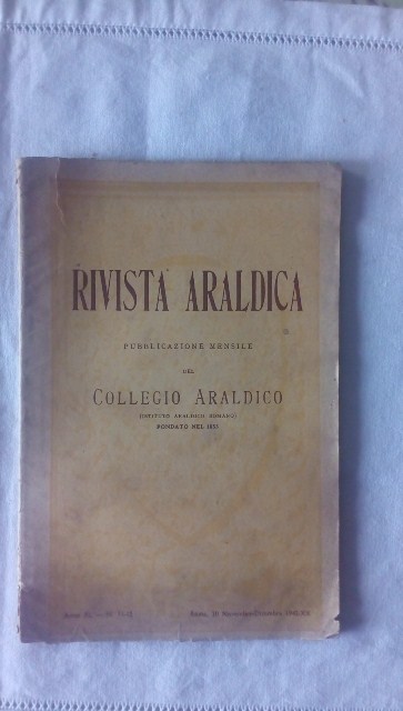 Rivista del collegio araldico. (rivista araldica) vintage novembre e dicembre 1942