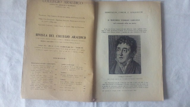 Rivista del collegio araldico. (rivista araldica) vintage novembre e dicembre 1943