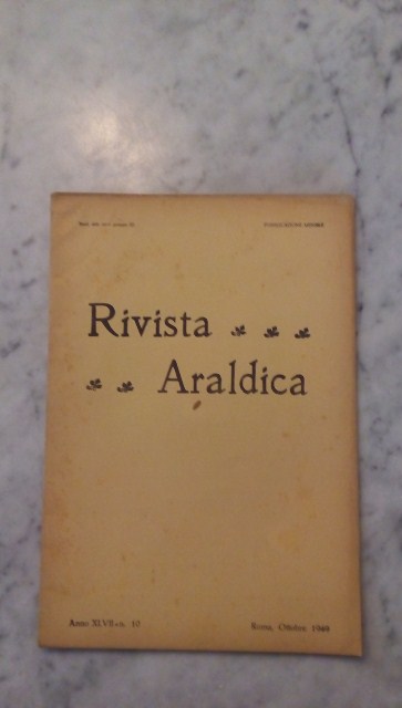 Rivista del collegio araldico. (rivista araldica) vintage ottobre 1949