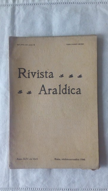 Rivista del collegio araldico. (rivista araldica) vintage ottobre e novembre 1946
