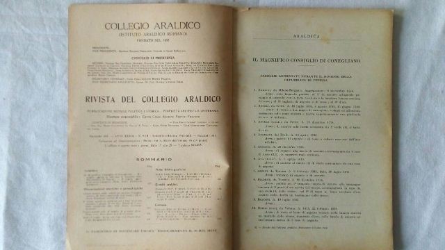 Rivista del collegio araldico. (rivista araldica) vintage settembre e ottobre 1941