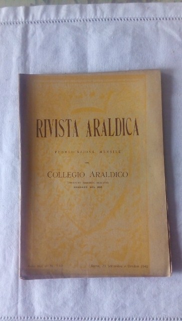 Rivista del collegio araldico. (rivista araldica) vintage settembre e ottobre 1943