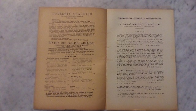 Rivista del collegio araldico. (rivista araldica) vintage settembre-ottobre 1951