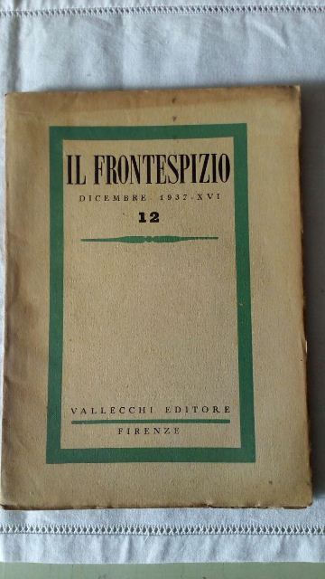 Rivista. il frontespizio. dicembre 1937