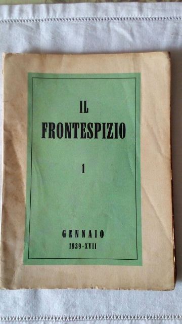 Rivista. il frontespizio. gennaio 1939