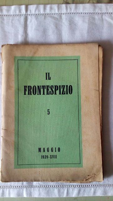 Rivista. il frontespizio. maggio 1939