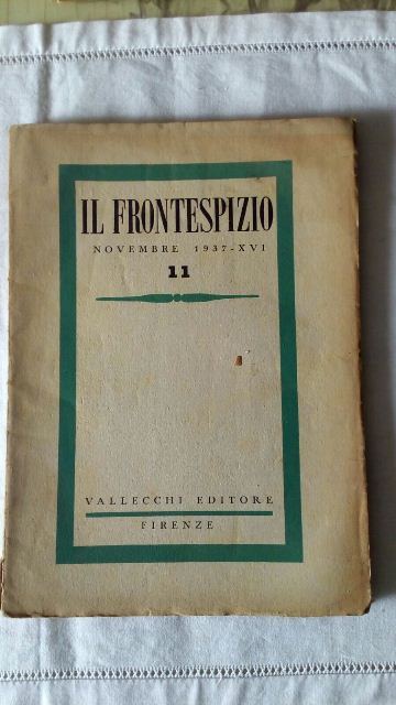 Rivista. il frontespizio. novembre 1937