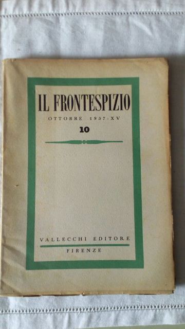 Rivista. il frontespizio. ottobre 1937