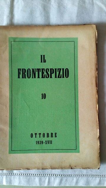 Rivista. il frontespizio. ottobre 1939