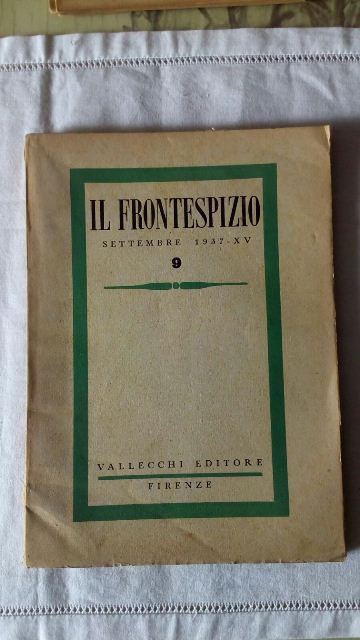 Rivista. il frontespizio. settembre 1937