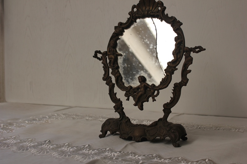 Specchio in ottone primi 900  30x35h