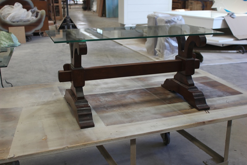 Tavolino in legno massiccio 40h 83l 45,5p 