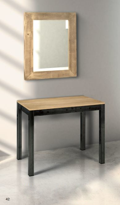 Tavolo consolle 860 allungabile da cm 90 a cm 300 - Specchiera 859 - Sedia bianca 782 grigia 783