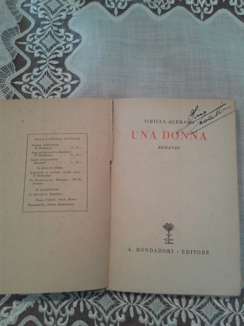 Una donna - Sibilla Aleramo Mondadori 1931